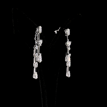 3.45 CTTW MIX Lab Diamond Hanging Earring (E Color and VS Clarity)