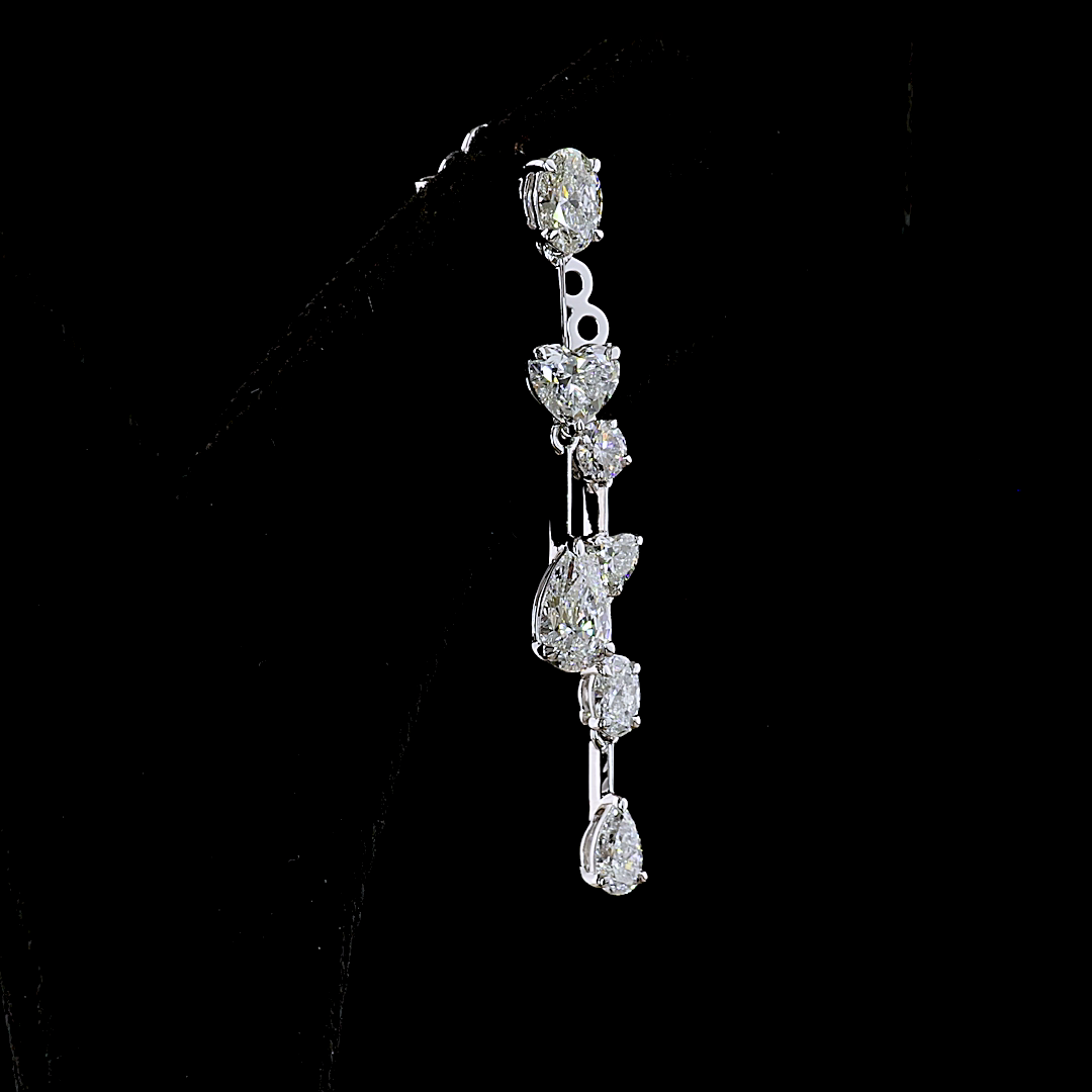 3.45 CTTW MIX Lab Diamond Hanging Earring (E Color and VS Clarity)