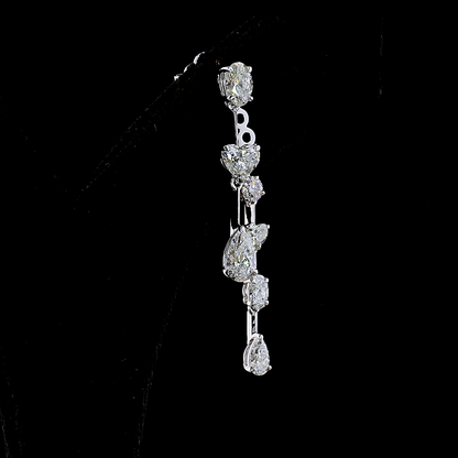 3.45 CTTW MIX Lab Diamond Hanging Earring (E Color and VS Clarity)