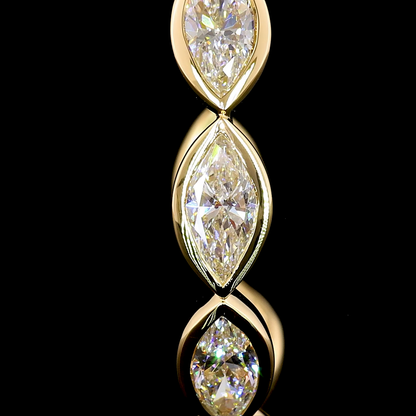 3.97 CTTW Marquise Lab Diamond C Hoops Earring (E Color and VS1 Clarity)