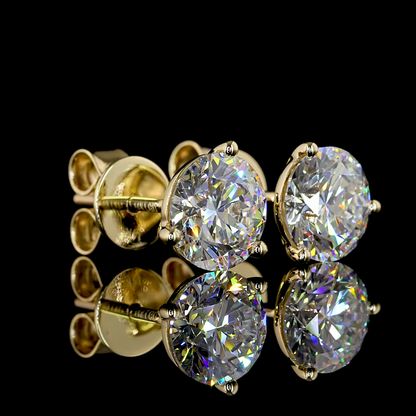 2.06 CTTW Round Lab Diamond Martini Earring (E Color and VVS2 Clarity)