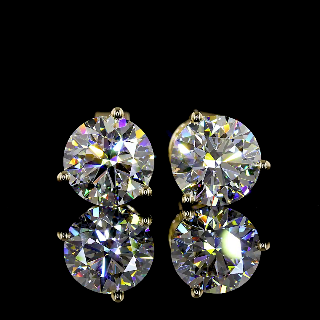 2.06 CTTW Round Lab Diamond Martini Earring (E Color and VVS2 Clarity)