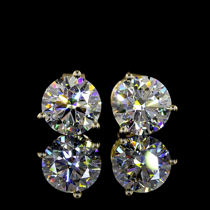2.06 CTTW Round Lab Diamond Martini Earring (E Color and VVS2 Clarity)
