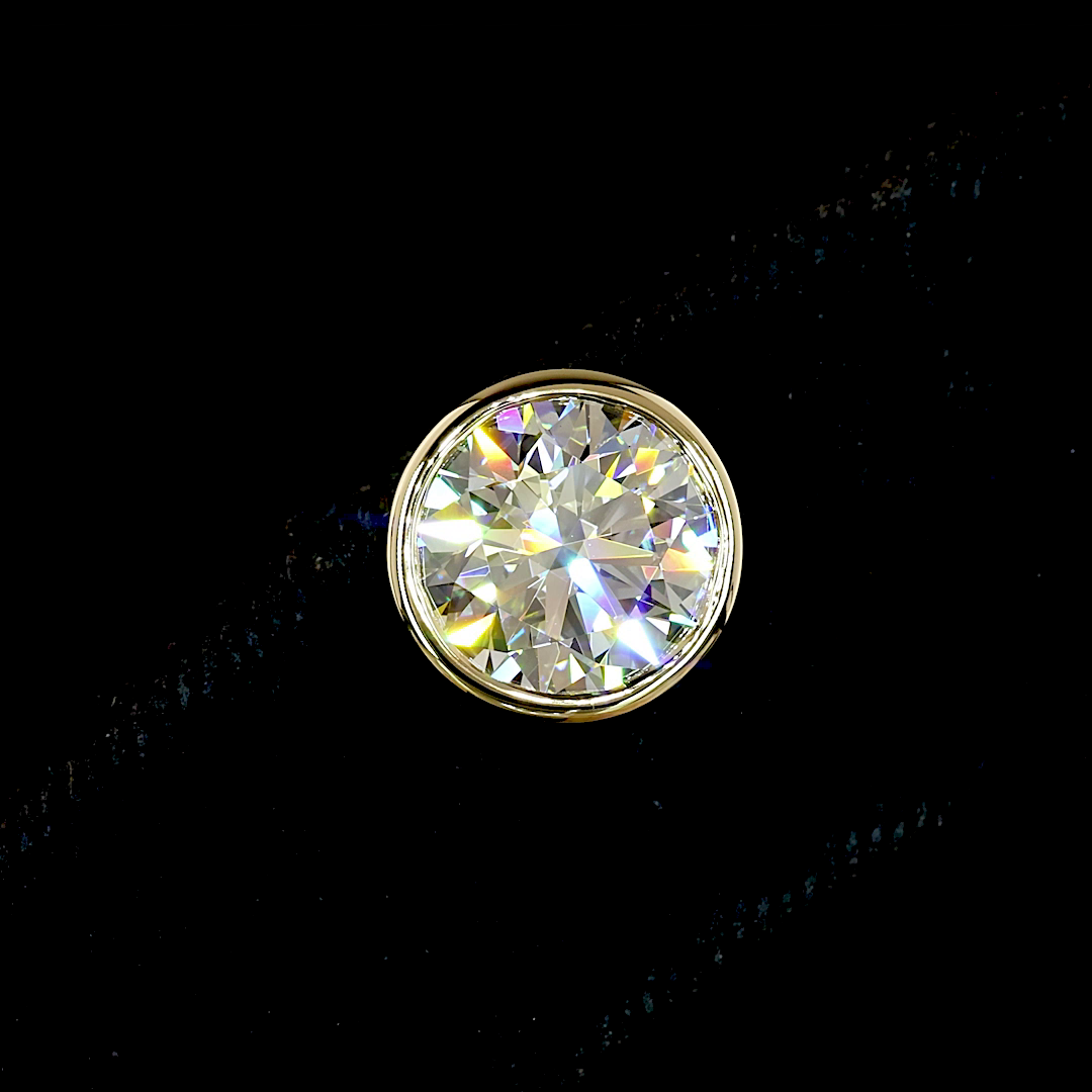 4.02 CTTW Round Lab Diamond Studs Earring (F Color and VS1 Clarity)