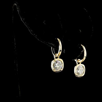4.01 CTTW Round Lab Diamond Hanging Earring (F Color and VS1/VVS2 Clarity)