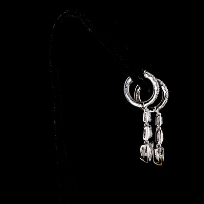 5.48 CTTW MIX Lab Diamond Hanging Earring (E Color and VS1 Clarity)