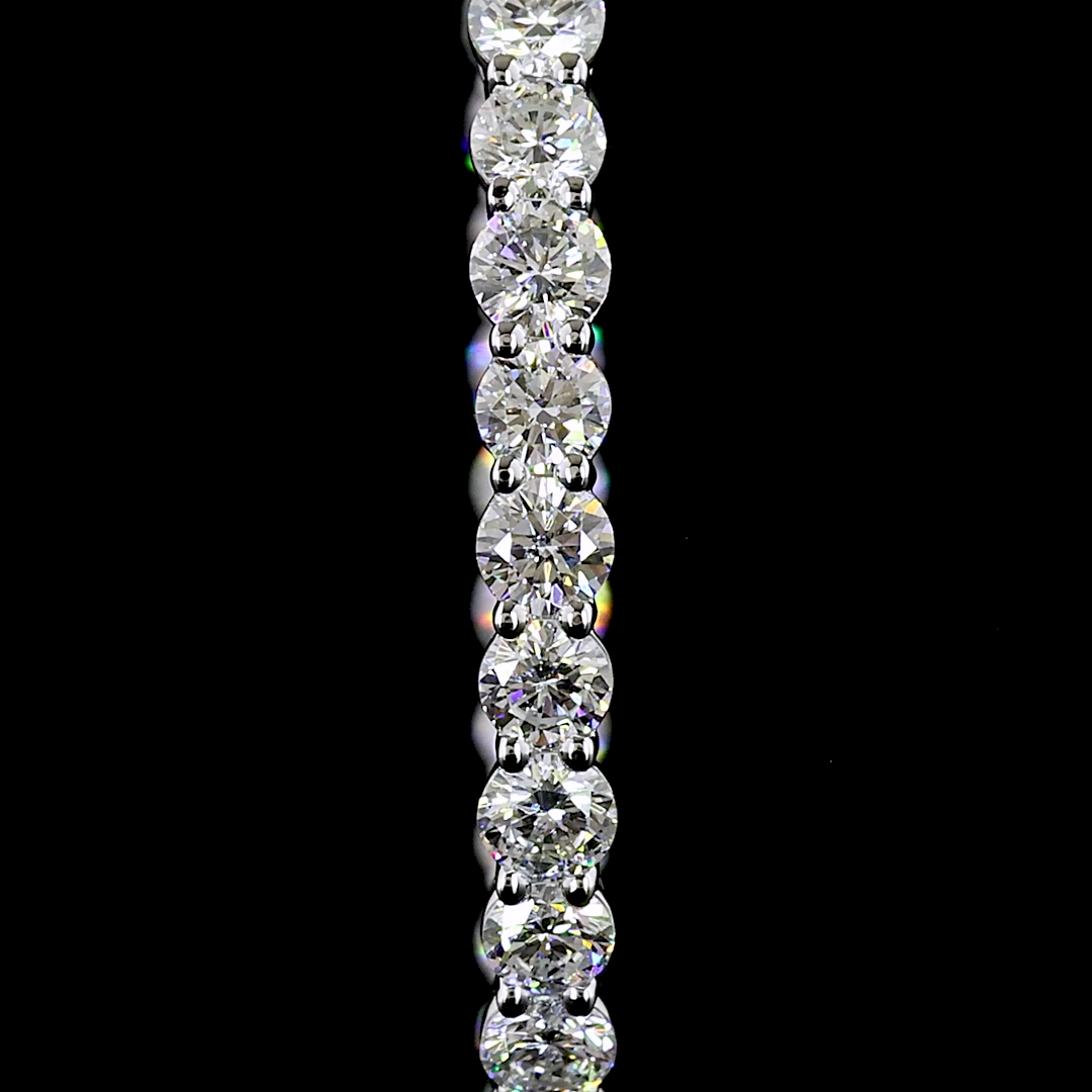 3.95 CTTW Round Lab Diamond Hoops Earring (E Color and VS1 Clarity)