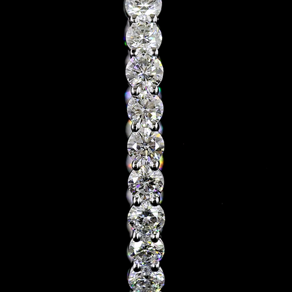 3.95 CTTW Round Lab Diamond Hoops Earring (E Color and VS1 Clarity)