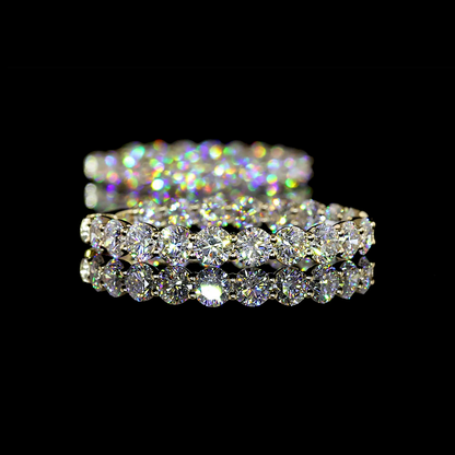 7.35 CTTW Round Lab Diamond Hoops Earring (E Color and VS1 Clarity)
