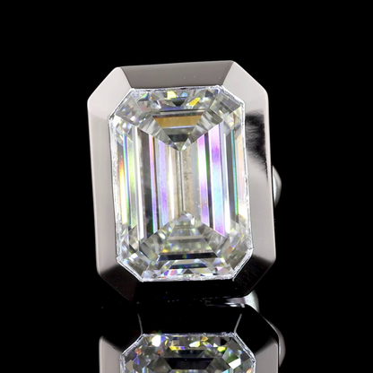 3.08 CTTW Emerald Lab Diamond Studs Earring 14k White Gold E Color and VVS2 Clarity jewelry-spot-usa