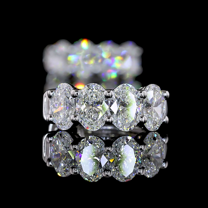 2.09 CTTW Oval Lab Grown Diamond Huggies Earring 15.15mm (E Color and VS1 Clarity)