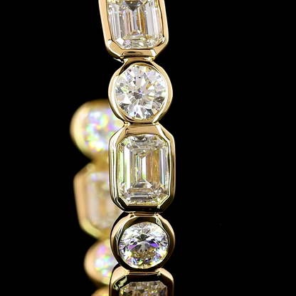 4.05 CTTW MIX Lab Diamond C Hoops Earring (F Color and VS1 Clarity)