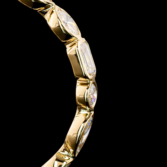 4.95 CTTW MIX Lab Diamond C Hoops Earring (F Color and VS2 Clarity)