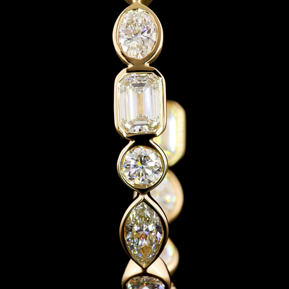 4.95 CTTW MIX Lab Diamond C Hoops Earring (F Color and VS2 Clarity)