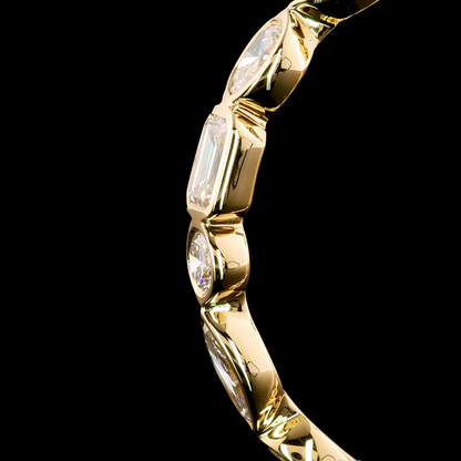 4.95 CTTW MIX Lab Diamond C Hoops Earring (F Color and VS2 Clarity)