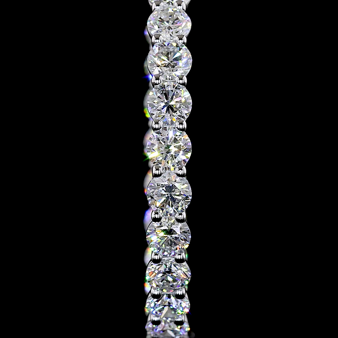 14.87 CTTW Round Lab Diamond Hoops Earring (E Color and VS Clarity)