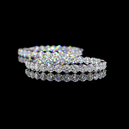 14.87 CTTW Round Lab Diamond Hoops Earring (E Color and VS Clarity)