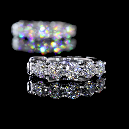 1.02 CTTW Round Lab Diamond Huggies Earring (E Color and VS1 Clarity)
