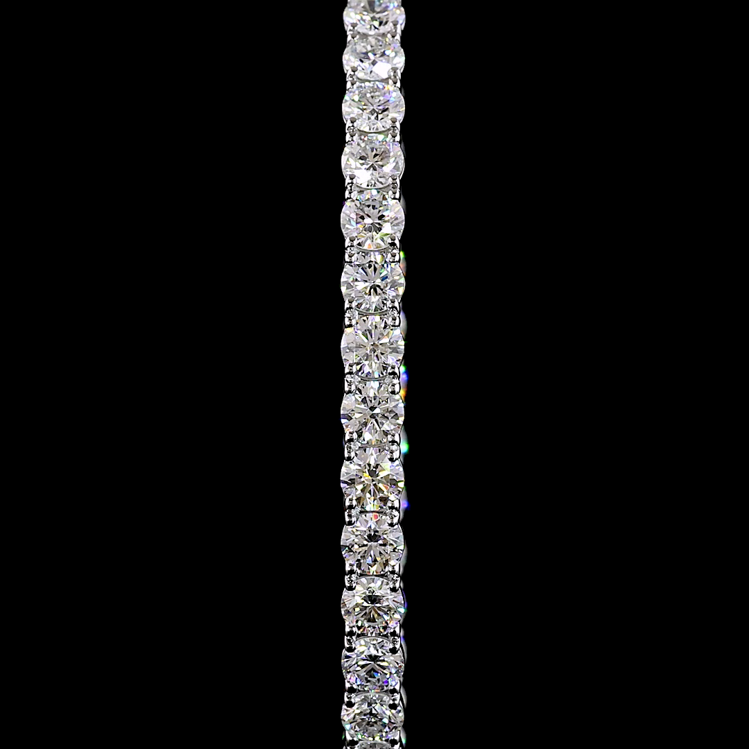 6.92 CTTW Round Lab Diamond Hoops Earring (E Color and VS1 Clarity)