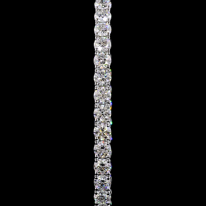 6.92 CTTW Round Lab Diamond Hoops Earring (E Color and VS1 Clarity)