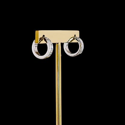 0.52 CTTW Princess Lab Diamond Huggies Earring (E Color and VS1 Clarity)