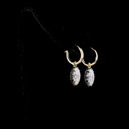 4.00 CTTW Oval Lab Diamond Hanging Earring (F Color and VS1 Clarity)