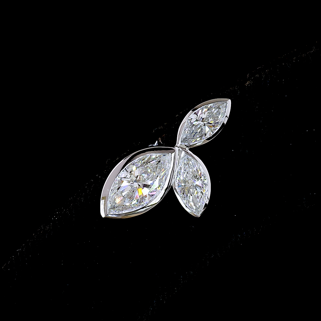 3.20 CTTW Marquise Lab Diamond Studs Earring (E Color and VS1 Clarity)