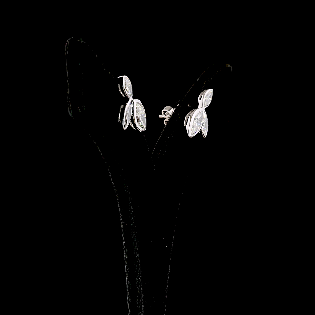 3.20 CTTW Marquise Lab Diamond Studs Earring (E Color and VS1 Clarity)