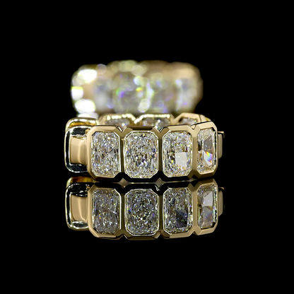 3.08 CTTW Radiant Lab Grown Diamond Huggies Earring 15.8mm (E Color and VS1 Clarity)
