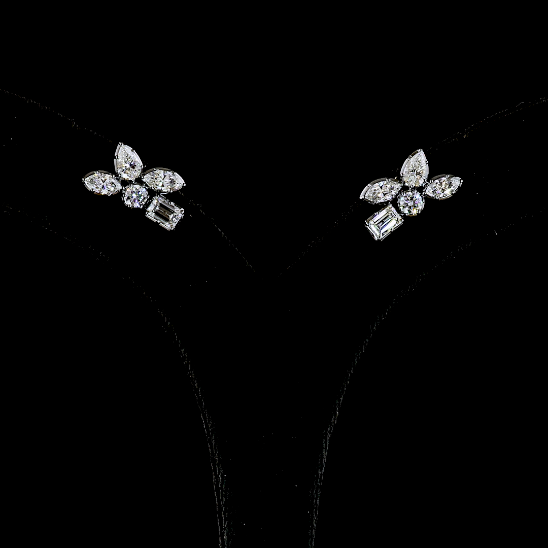 2.36 CTTW MIX Lab Diamond Crawler Earring (E Color and VS1 Clarity)