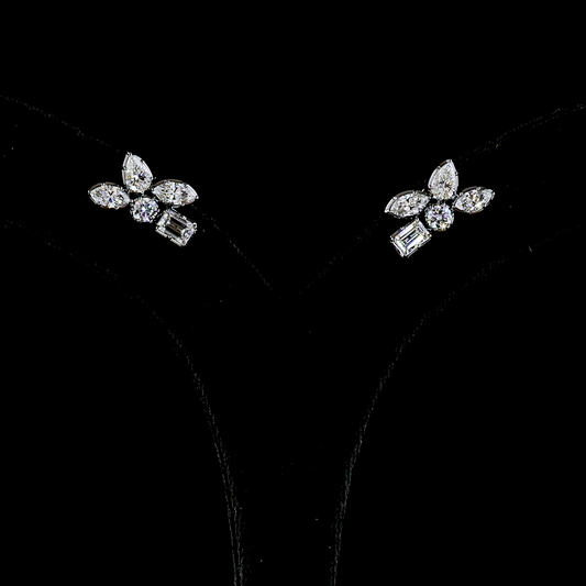 2.36 CTTW MIX Lab Diamond Crawler Earring (E Color and VS1 Clarity)
