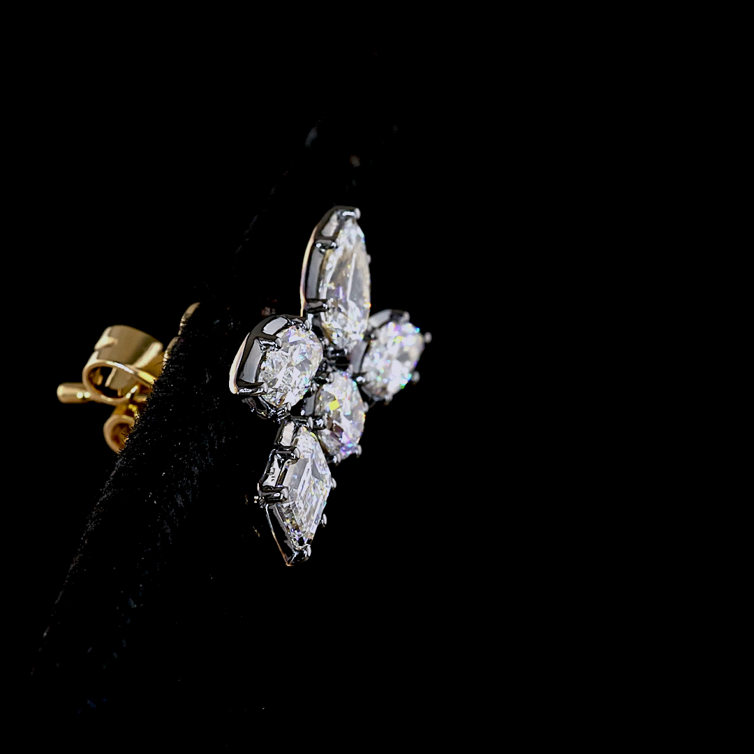 2.36 CTTW MIX Lab Diamond Crawler Earring (E Color and VS1 Clarity)