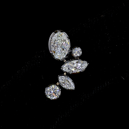 1.88 CTTW MIX Lab Diamond Crawler Earring (E Color and VS1 Clarity)