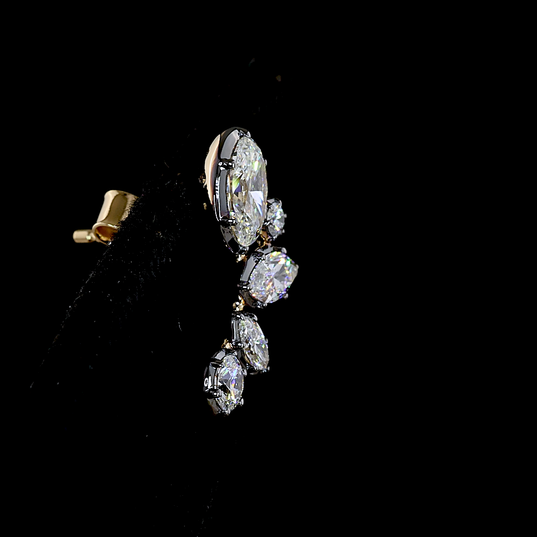 1.88 CTTW MIX Lab Diamond Crawler Earring (E Color and VS1 Clarity)
