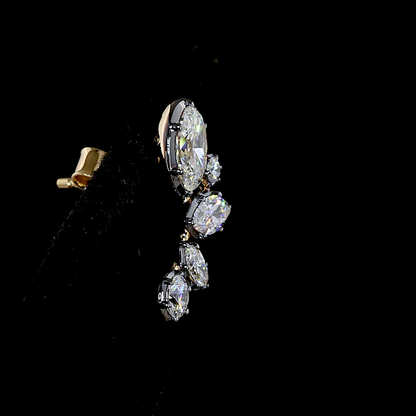 1.88 CTTW MIX Lab Diamond Crawler Earring (E Color and VS1 Clarity)
