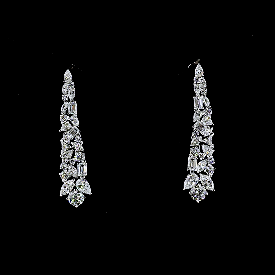 4.52 CTTW MIX Lab Diamond Hanging Earring (E Color and VS1 Clarity)