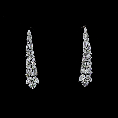 4.52 CTTW MIX Lab Diamond Hanging Earring (E Color and VS1 Clarity)
