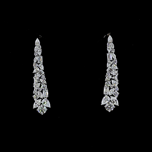 4.52 CTTW MIX Lab Diamond Hanging Earring (E Color and VS1 Clarity)