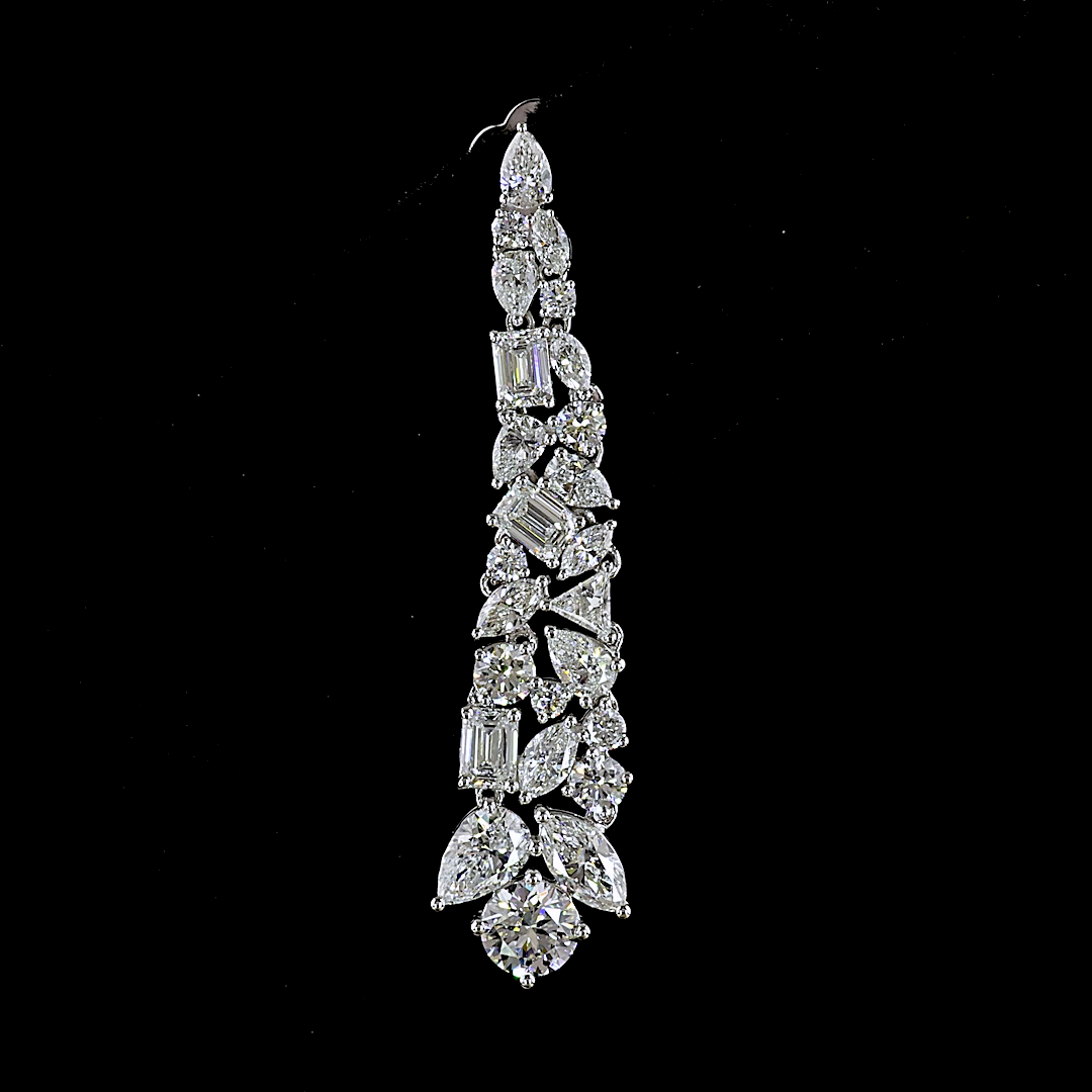 4.52 CTTW MIX Lab Diamond Hanging Earring (E Color and VS1 Clarity)