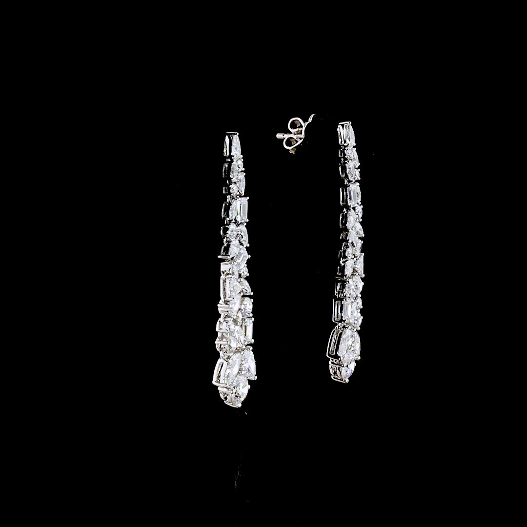 4.52 CTTW MIX Lab Diamond Hanging Earring (E Color and VS1 Clarity)