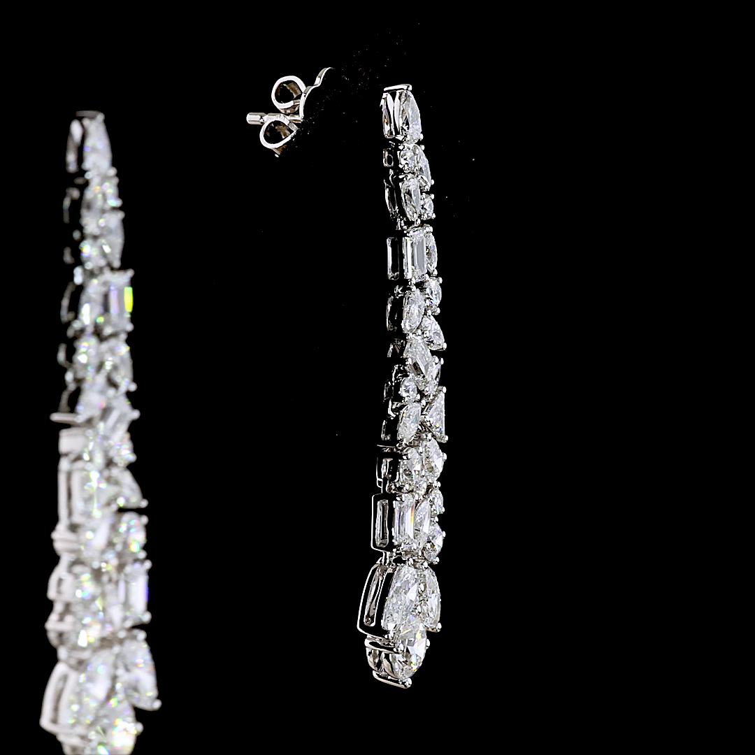 4.52 CTTW MIX Lab Diamond Hanging Earring (E Color and VS1 Clarity)