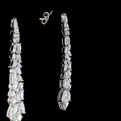 4.52 CTTW MIX Lab Diamond Hanging Earring (E Color and VS1 Clarity)