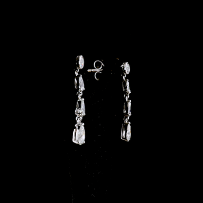 1.27 CTTW Pear Lab Grown Diamond Hanging Earring Size 25 (E Color and VS1 Clarity)