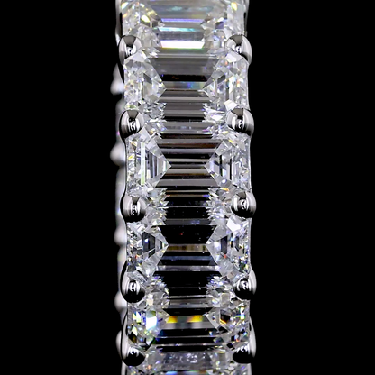 3.13 CTTW Emerald Lab Diamond Huggies Earring (E Color and VS1 Clarity)