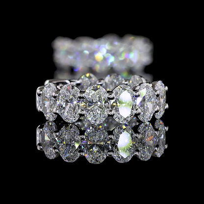 3.53 CTTW Oval Lab Grown Diamond Huggies Earring 15.35mm (E Color and VS1 Clarity)