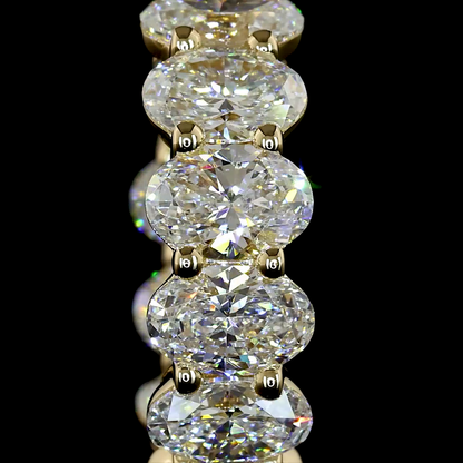 3.56 CTTW Oval Lab Diamond Huggies Earring (E Color and VS1 Clarity)