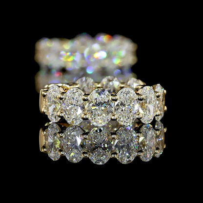 3.56 CTTW Oval Lab Diamond Huggies Earring (E Color and VS1 Clarity)