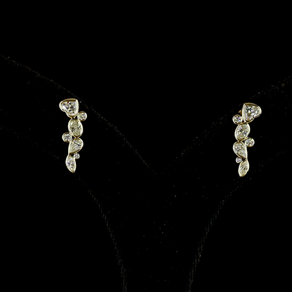 1.28 CTTW MIX Lab Diamond Crawler Earring (E Color and VS1 Clarity)
