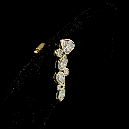 1.28 CTTW MIX Lab Diamond Crawler Earring (E Color and VS1 Clarity)
