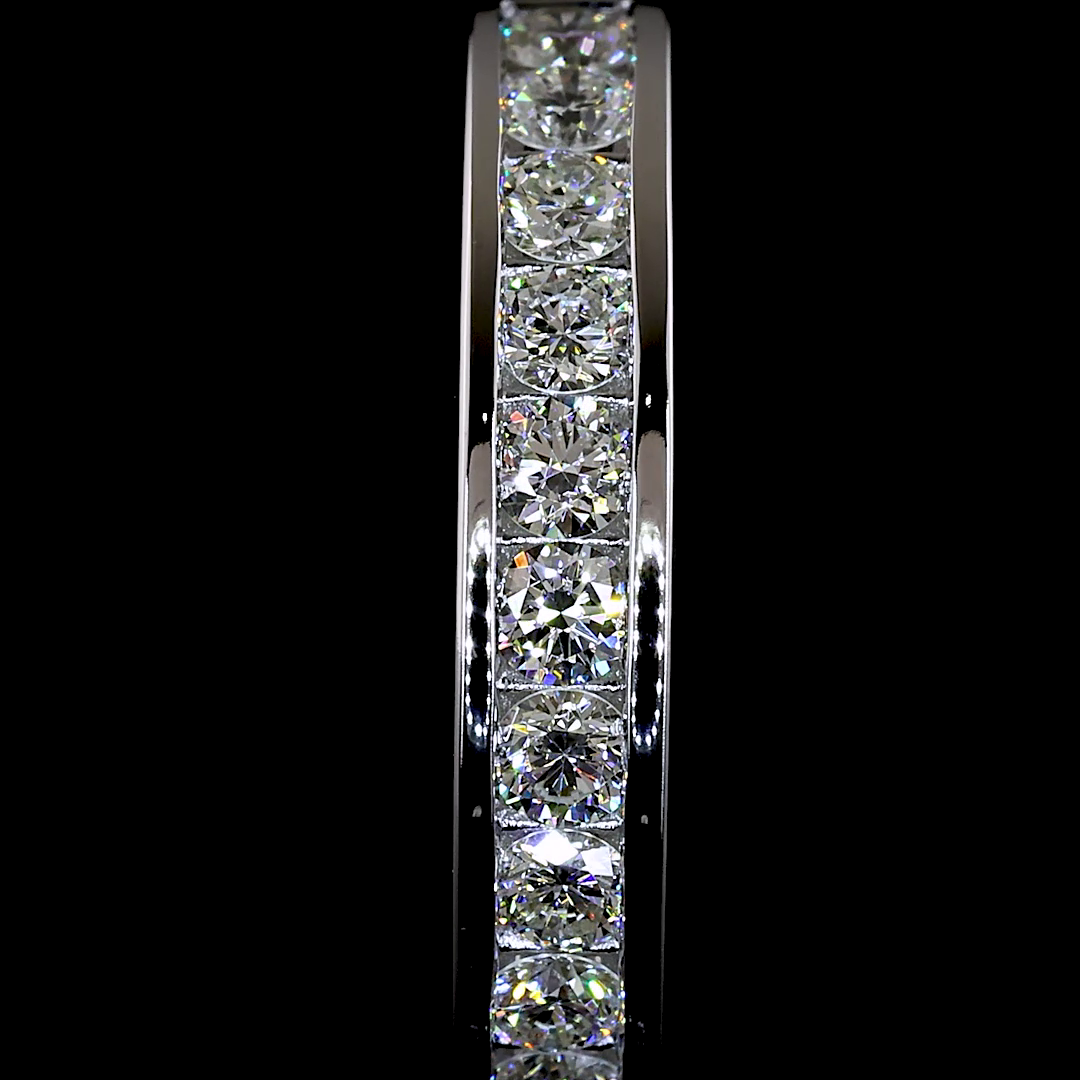 1.07 CTTW Round Lab Diamond Huggies Earring (H Color and VS Clarity)